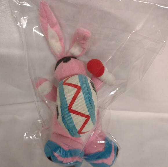 🌷‼️5/$20 VTG 1997 Energizer Battery Bunny Drum Advertising Plush Pink Rabbit 7” - Picture 5 of 6